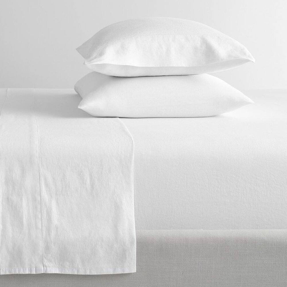 Pottery Barn Belgian Flax Linen Sheet Set